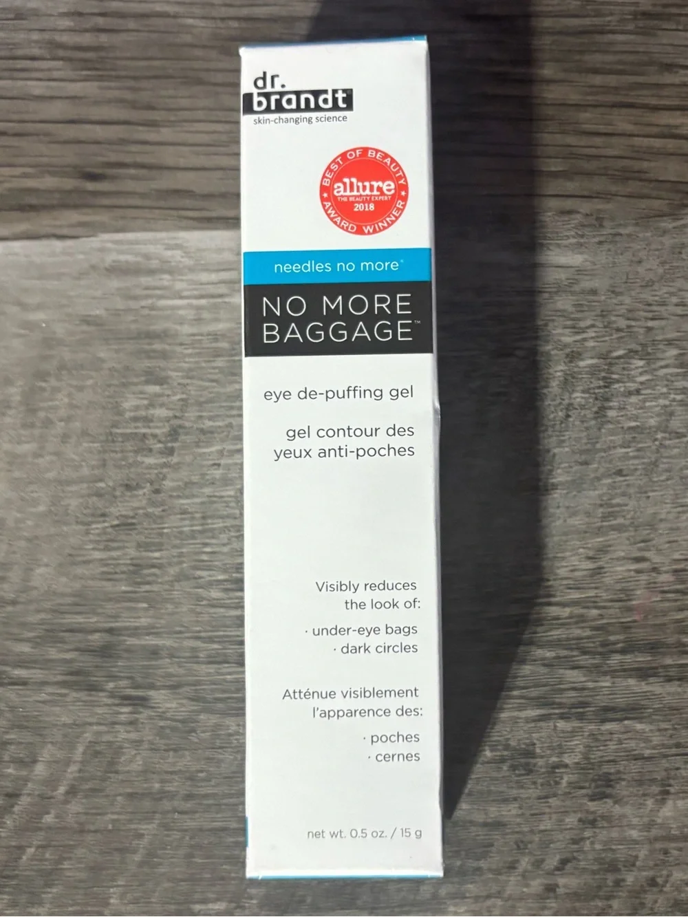 Dr. Brandt Needles NO MORE BAGGAGE Under Eye De-Puffing Bag Gel Cream NEW